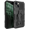 Military Grade Hybrid Armor Case with Integrated Belt Clip and Kickstand for iPhone 13 - Black