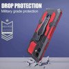 Military Grade Hybrid Armor Case with Integrated Belt Clip and Kickstand for iPhone 13 - Red