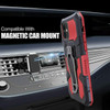 Military Grade Hybrid Armor Case with Integrated Belt Clip and Kickstand for iPhone 13 - Red