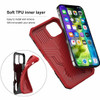 Military Grade Hybrid Armor Case with Integrated Belt Clip and Kickstand for iPhone 13 - Red