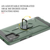 Dynamic Dual Layer Hybrid Case with Ring Holder Stand for Samsung Galaxy A42 5G - Midnight Green