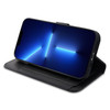 Extra Series Essential Leather Wallet Stand Case for iPhone 13 Pro Max - Black
