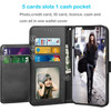 Extra Series Essential Leather Wallet Stand Case for iPhone 13 Pro Max - Black