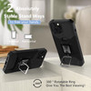 Military Grade All-In-One Ring Stand Card Case for iPhone 13 Pro Max - Black