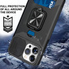 Military Grade All-In-One Ring Stand Card Case for iPhone 13 Pro Max - Black