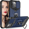 Military Grade All-In-One Ring Stand Card Case for iPhone 13 Pro Max - Navy Blue