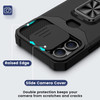Military Grade All-In-One Ring Stand Card Case for iPhone 13 Pro - Black