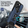 Military Grade All-In-One Ring Stand Card Case for iPhone 13 Pro - Navy Blue