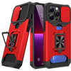 Military Grade All-In-One Ring Stand Card Case for iPhone 13 Pro - Red
