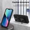 Military Grade All-In-One Ring Stand Card Case for iPhone 13 - Black