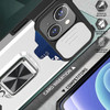 Military Grade All-In-One Ring Stand Card Case for iPhone 13 - Silver