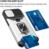 Military Grade All-In-One Ring Stand Card Case for iPhone 13 - Silver