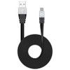 CyonGear USB-A to USB-C Charging Sync Tangle-Free Flat Cable - Black