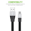 CyonGear USB-A to USB-C Charging Sync Tangle-Free Flat Cable - Black