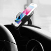 Dashboard Clip Mount Phone Holder with Non-Slip Clamp, Release Grip Button and 360 Degree Rotation - Black
