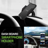 Dashboard Clip Mount Phone Holder with Non-Slip Clamp, Release Grip Button and 360 Degree Rotation - Black