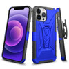 3-IN-1 Advanced Armor Hybrid Case with Belt Clip Holster for iPhone 13 Pro - Blue
