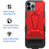 3-IN-1 Advanced Armor Hybrid Case with Belt Clip Holster for iPhone 13 Pro - Red