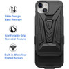 3-IN-1 Advanced Armor Hybrid Case with Belt Clip Holster for iPhone 13 - Black
