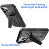3-IN-1 Advanced Armor Hybrid Case with Belt Clip Holster for iPhone 13 Mini - Black