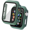 Defense Case with Integrated Tempered Glass Screen Protector for Apple Watch 45mm Series 7 / 8 / 9 - Green