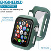 Defense Case with Integrated Tempered Glass Screen Protector for Apple Watch 45mm Series 7 / 8 / 9 - Green