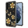 Butterfly Series Dual Layer Transparent Hybrid Case for Samsung Galaxy S21 FE 5G - Golden