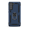 Military Grade Finger Loop Case with Ring Holder for Samsung Galaxy S21 FE 5G - Navy Blue