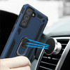 Military Grade Finger Loop Case with Ring Holder for Samsung Galaxy S21 FE 5G - Navy Blue