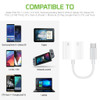 USB-C (Type-C) and 3.5mm Audio + Charge Adapter - White