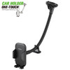Extra Long Gooseneck Arm Car Windshield and Dashboard Phone Holder Mount Cradle - Black