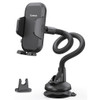 Extra Long Gooseneck Arm Car Windshield and Dashboard Phone Holder Mount Cradle - Black
