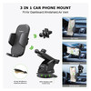 Universal Extendable Telescopic Arm Air Vent and Dashboard Windshield Mounts - Black