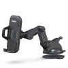 Triple Jointed Windshield and Dashboard Car Mount Phone Holder - Black