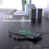 Qi Certified 15W Fast Wireless Charging Pad - Black