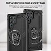 Military Grade Finger Loop Case with Ring Holder for Samsung Galaxy S22 Ultra 5G - Black
