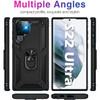 Military Grade Finger Loop Case with Ring Holder for Samsung Galaxy S22 Ultra 5G - Black