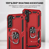 Military Grade Finger Loop Case with Ring Holder for Samsung Galaxy S22 Plus 5G - Red