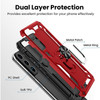 Military Grade Finger Loop Case with Ring Holder for Samsung Galaxy S22 5G - Red