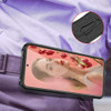 Military Grade Hybrid Armor Case with Integrated Belt Clip and Kickstand for Samsung Galaxy S22 Ultra 5G - Black