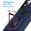 Military Grade All-In-One Ring Stand Card Case for Samsung Galaxy S22 Ultra 5G - Navy Blue