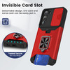 Military Grade All-In-One Ring Stand Card Case for Samsung Galaxy S22 Plus 5G - Red