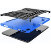Exoskeleton Hybrid Armor Case with Kickstand for iPad Air (5th and 4th Generation) - Blue