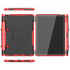 Exoskeleton Hybrid Armor Case with Kickstand for iPad Air (5th and 4th Generation) - Red