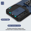 Military Grade All-In-One Ring Stand Card Case for Samsung Galaxy S22 5G - Navy Blue