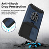 Military Grade All-In-One Ring Stand Card Case for Samsung Galaxy S22 5G - Navy Blue