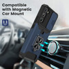 Military Grade All-In-One Ring Stand Card Case for Samsung Galaxy S22 5G - Navy Blue