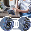 Robotic Series Dual Layer Hybrid Case with Ring Holder for Samsung Galaxy S22 5G - Navy Blue