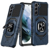 Robotic Series Dual Layer Hybrid Case with Ring Holder for Samsung Galaxy S22 5G - Navy Blue