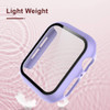 Defense Case with Integrated Tempered Glass Screen Protector for Apple Watch 41mm Series 7 - Purple